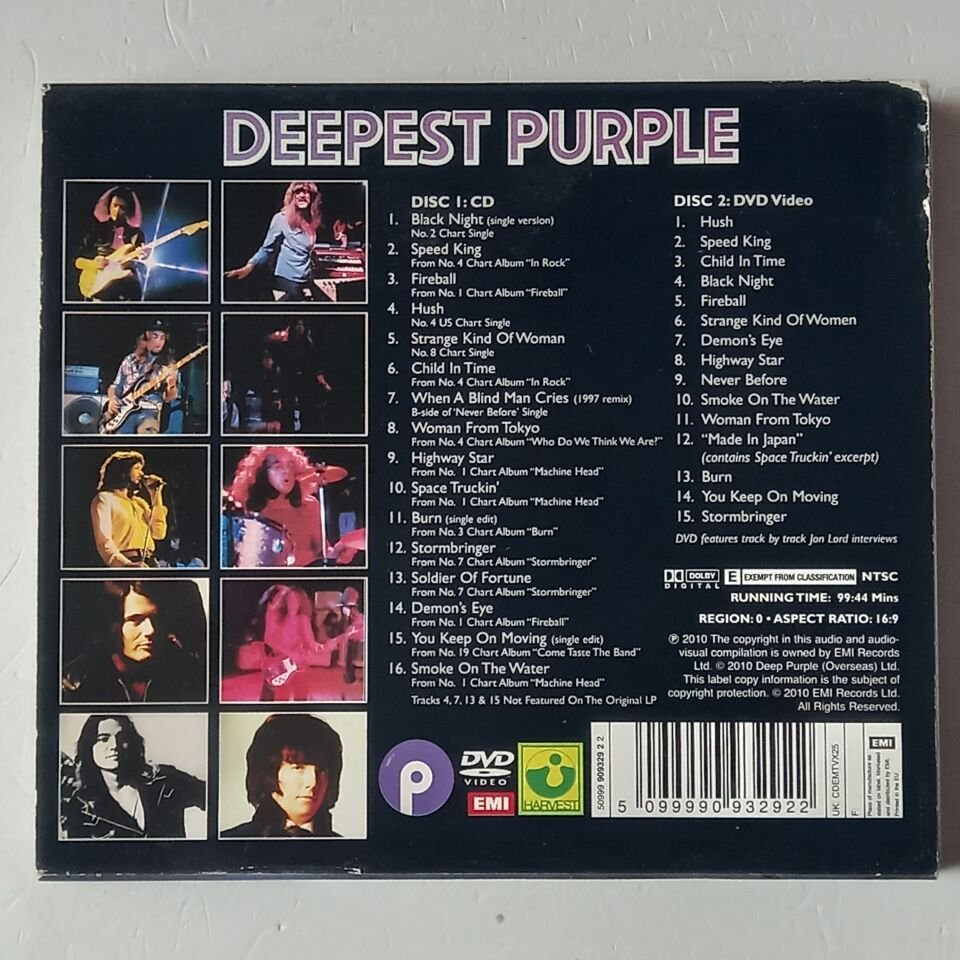 DEEP PURPLE – DEEPEST PURPLE: THE VERY BEST OF DEEP PURPLE / 30TH ANNIVERSARY EDITION (2010) - CD + DVD 2.EL