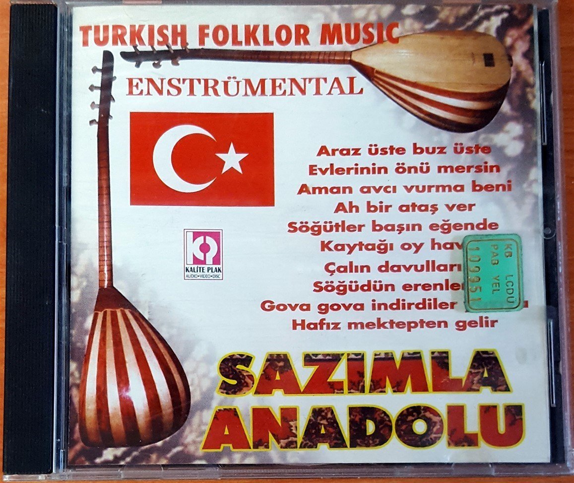 SAZIMLA ANADOLU / ENSTRÜMENTAL TURKISH FOLKLOR MUSIC CD 2.EL