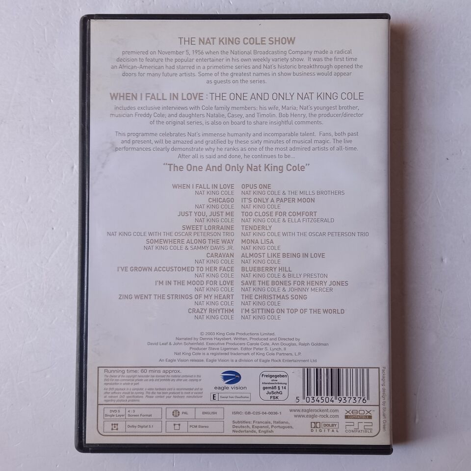 NAT KING COLE – WHEN I FALL IN LOVE: THE ONE AND ONLY (2003) - DVD 2.EL