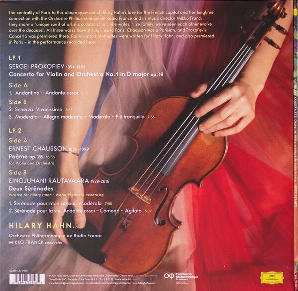 HILARY HAHN - PARIS (2021)- 2LP 45RPM VINYL SIFIR PLAK