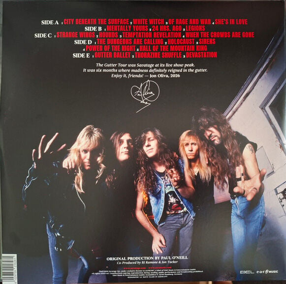 SAVATAGE - MADNESS REIGNS FROM THE GUTTER 1990 - 180GR 3xLP 2026 EDITION SIFIR PLAK