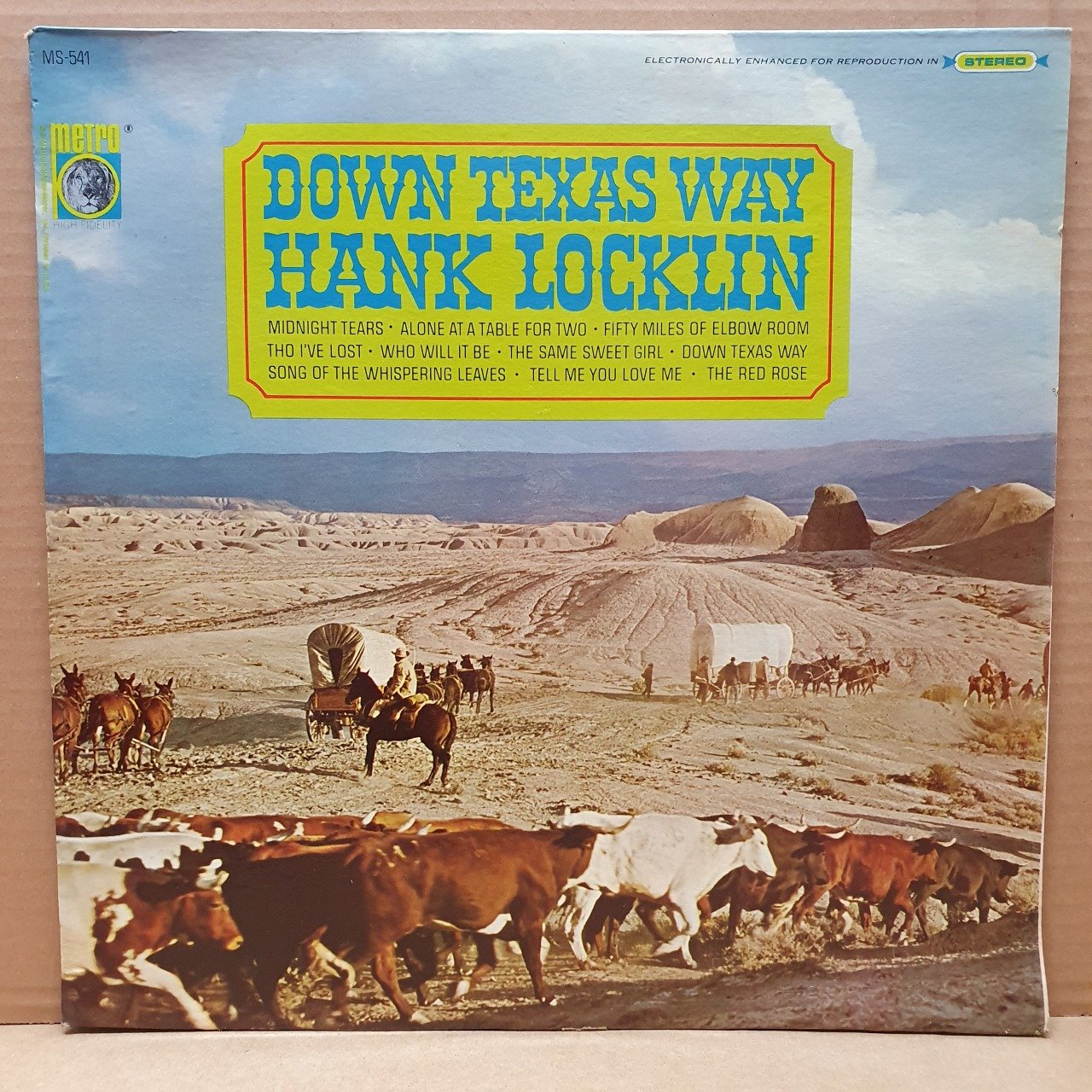 HANK LOCKLIN - DOWN TEXAS WAY (1965) - LP 2.EL PLAK