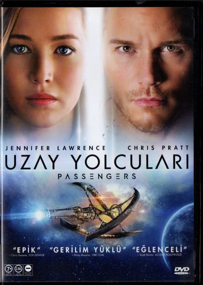 PASSENGERS - UZAY YOLCULARI - JENNIFER JAWRENCE, CHRIS PRATT - DVD 2.EL