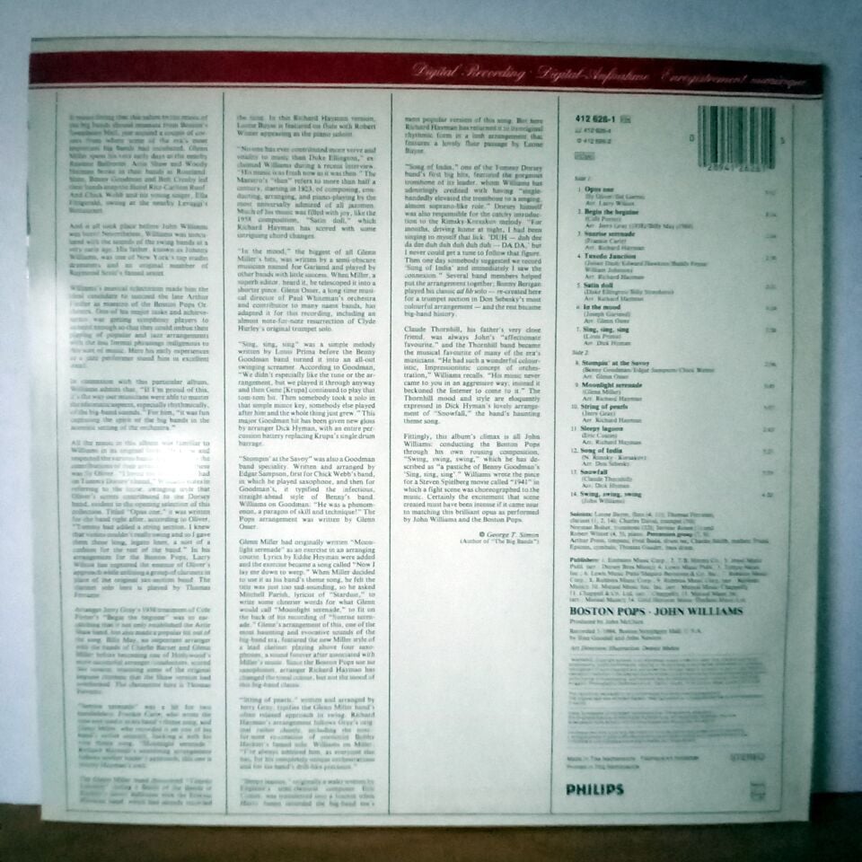 JOHN WILLIAMS & THE BOSTON POPS – SWING, SWING, SWING (1974) - LP 2.EL PLAK