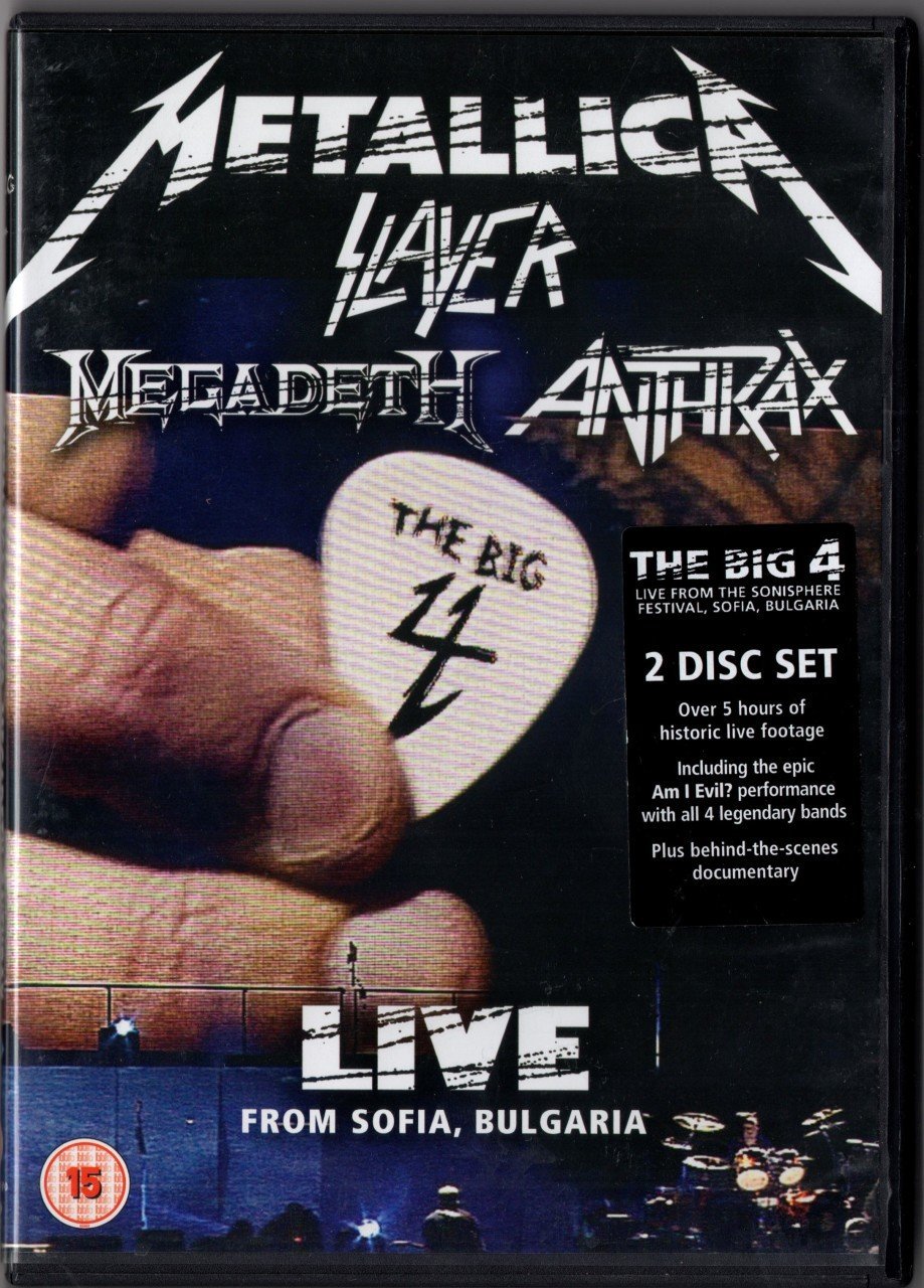 THE BIG 4 METALLICA SLAYER MEGADETH ANTHRAX - LIVE FROM SOFIA, BULGARIA (2010) - 2 DVD 2.EL