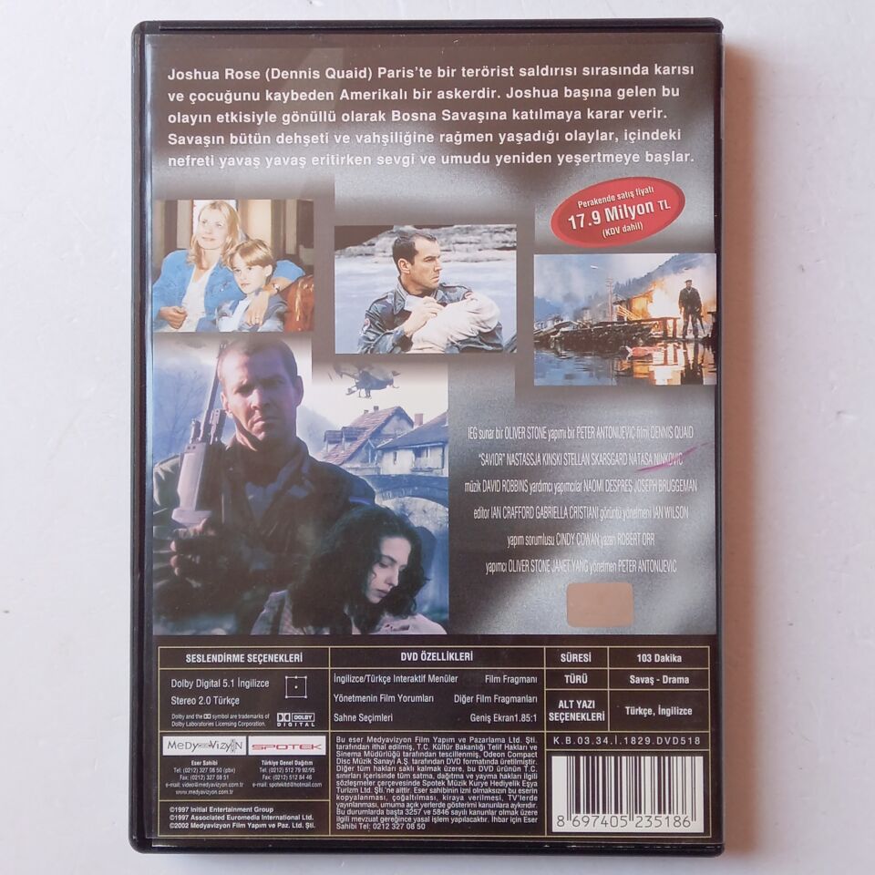 SAVIOR - OLIVER STONE, DENNIS QUAID - DVD 2.EL