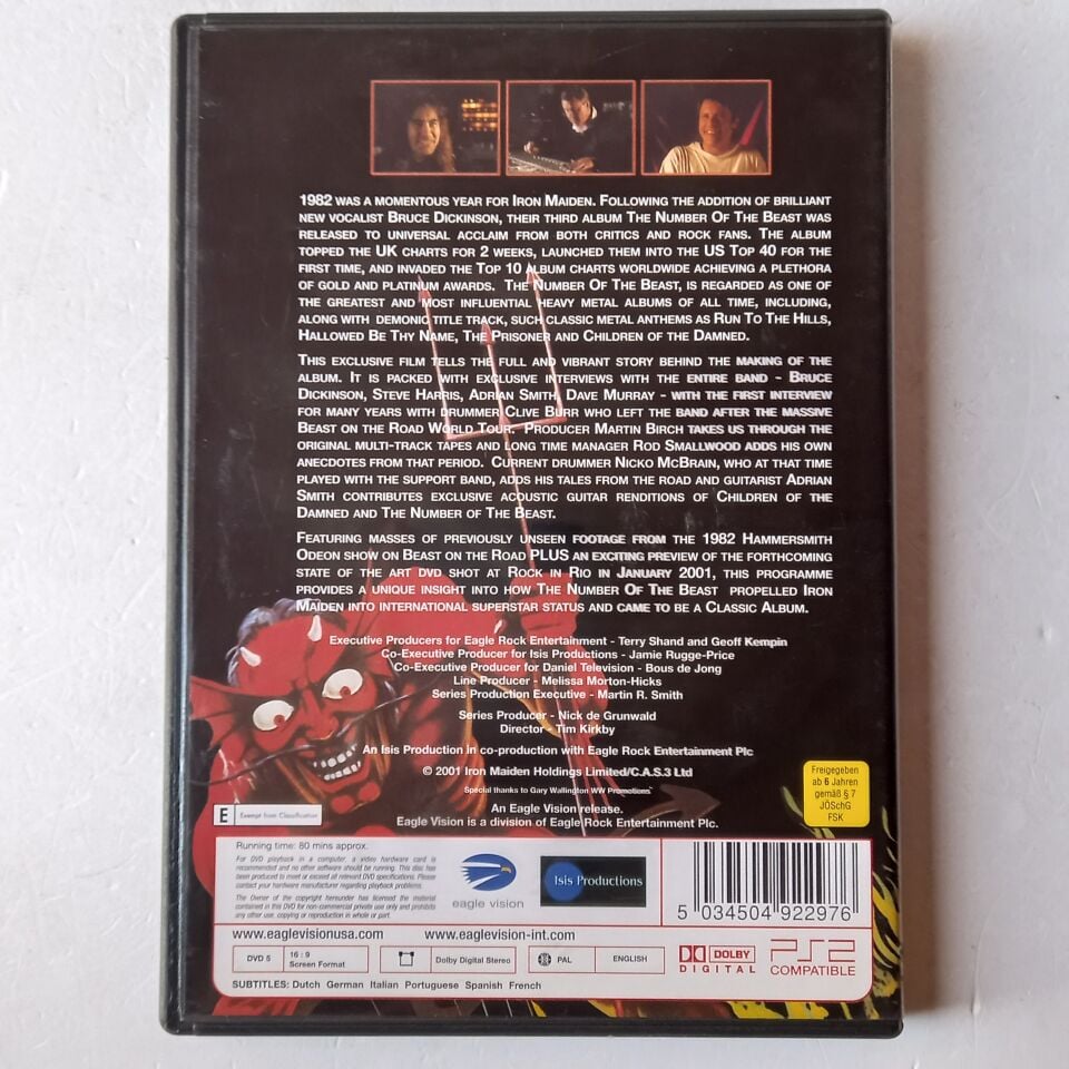 IRON MAIDEN – THE NUMBER OF THE BEAST (2001) - DVD 2.EL