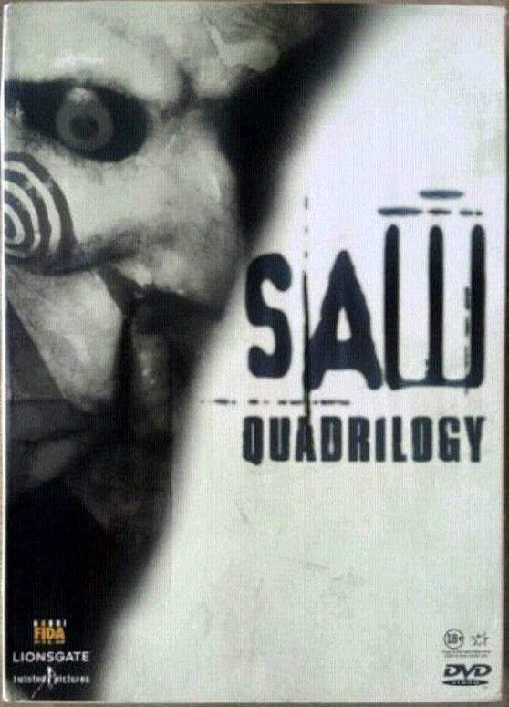 SAW QUADRILOGY - TESTERE I,II,II,IV - TOBIN BELL - SLIMCASE 4xDVD BOX SET 2.EL