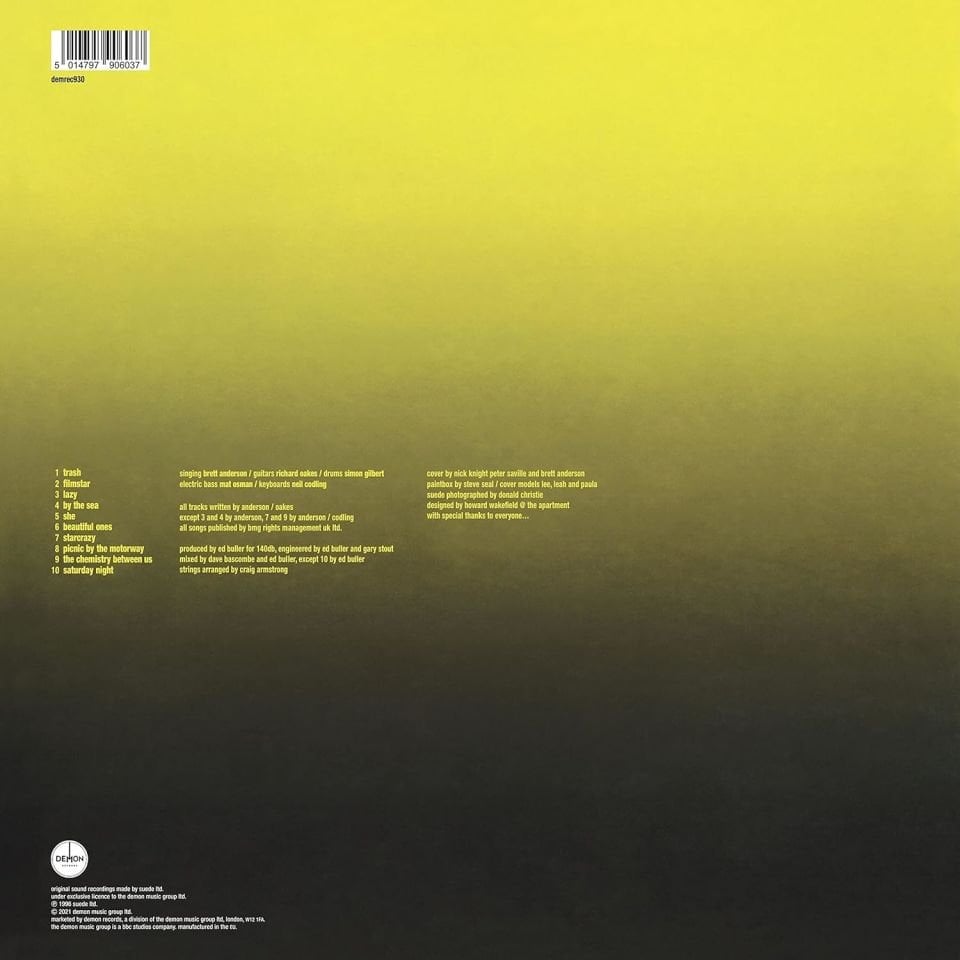 SUEDE - COMING UP (1996) - LP 180GR 2021 CLEAR COLOURED EDITION SIFIR PLAK