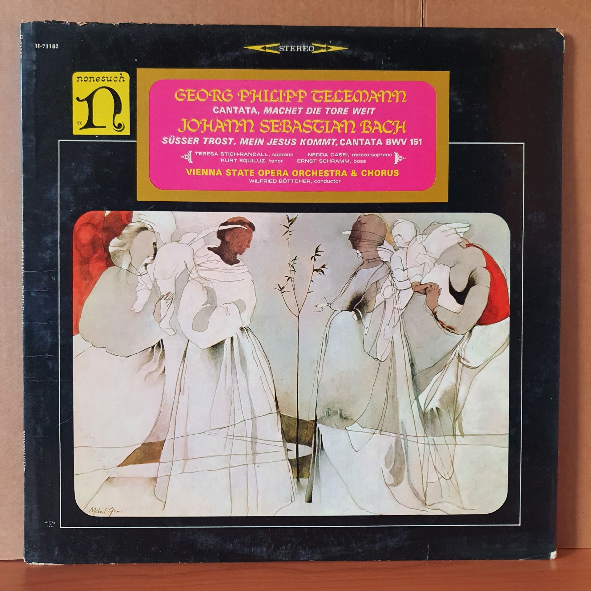 GEORG PHILIPP TELEMANN, JOHANN SEBASTIAN BACH: CANTATAS - LP 2.EL PLAK