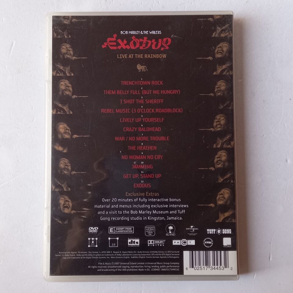BOB MARLEY & THE WAILERS – EXODUS LIVE AT THE RAINBOW 30TH ANNIVERSARY EDITION (2007) - DVD 2.EL