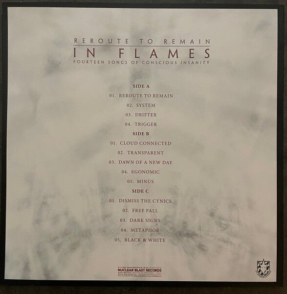 IN FLAMES – REROUTE TO REMAIN (2001) - 2LP 3-SIDED 2023 REMASTERED REISSUE TRANSPARENT RED 180GR VINYL SIFIR PLAK