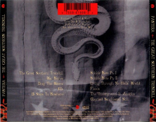 PANTERA – THE GREAT SOUTHERN TRENDKILL (1996) - CD SIFIR