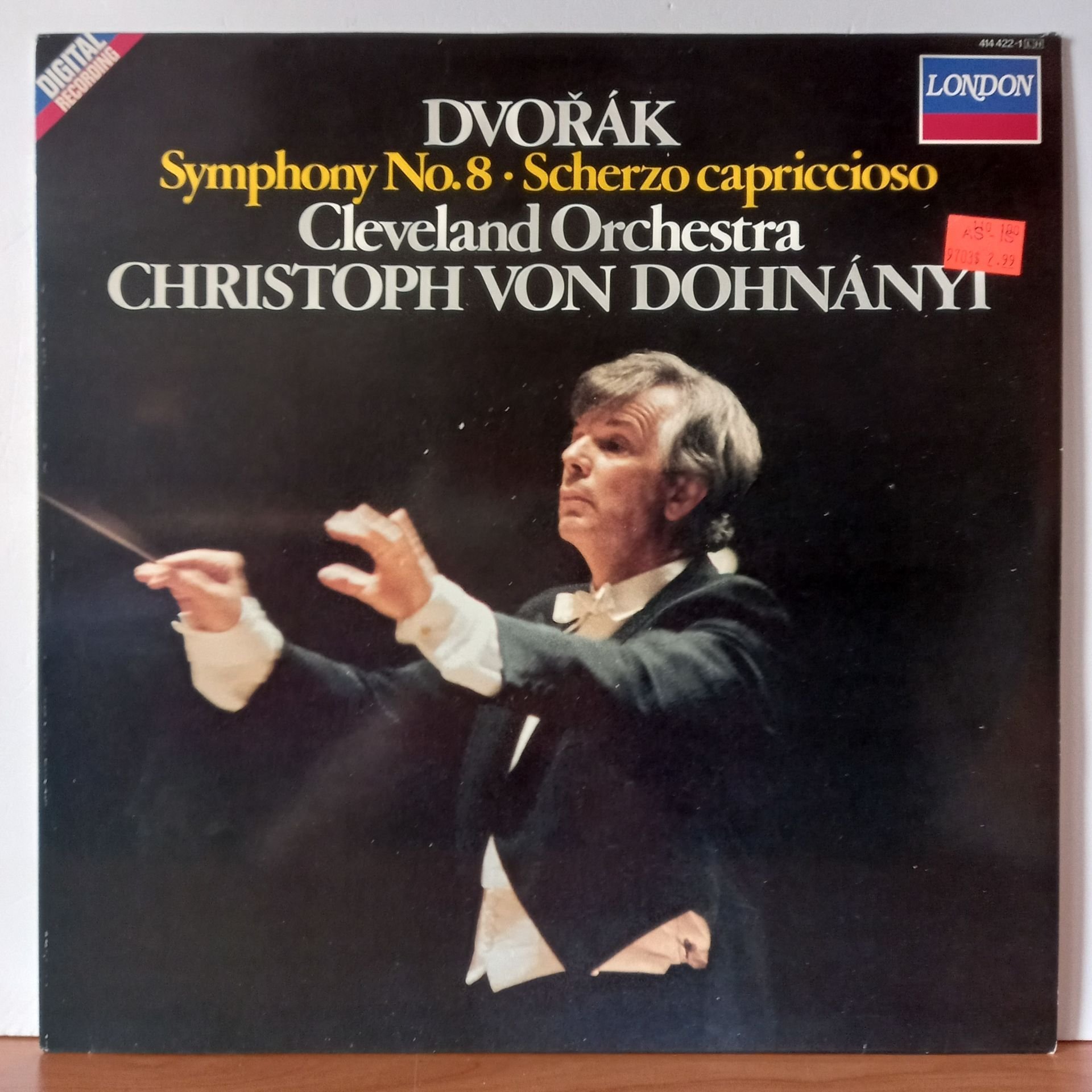 DVORAK, CLEVELAND ORCHESTRA, CHRISTOPH VON DOHNANYI – SYMPHONY NO.8 / SCHERZO CAPRICCIOSO (1986) - LP 2.EL PLAK