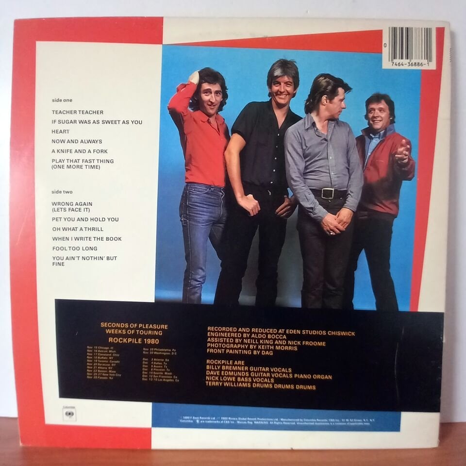 ROCKPILE – SECONDS OF PLEASURE (1980) - LP 2.EL PLAK