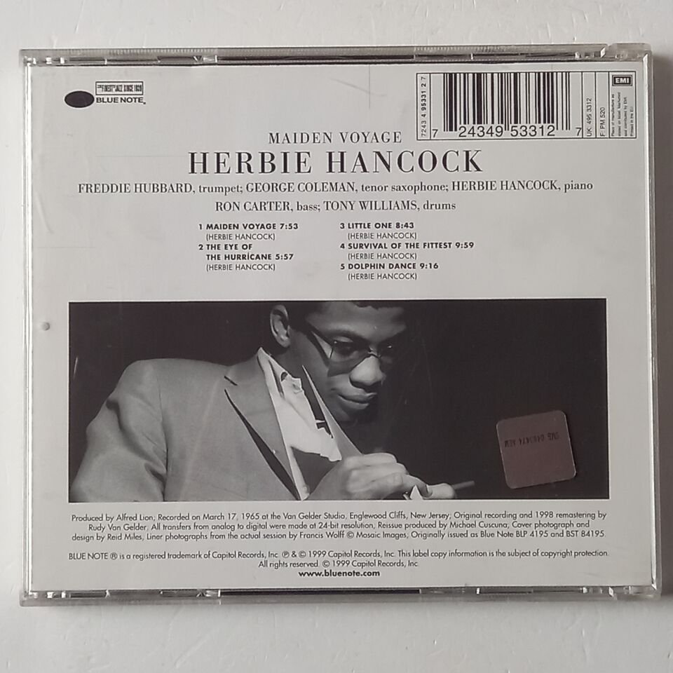 HERBIE HANCOCK – MAIDEN VOYAGE (1965) - CD REMASTERED 1999 REISSUE 2.EL