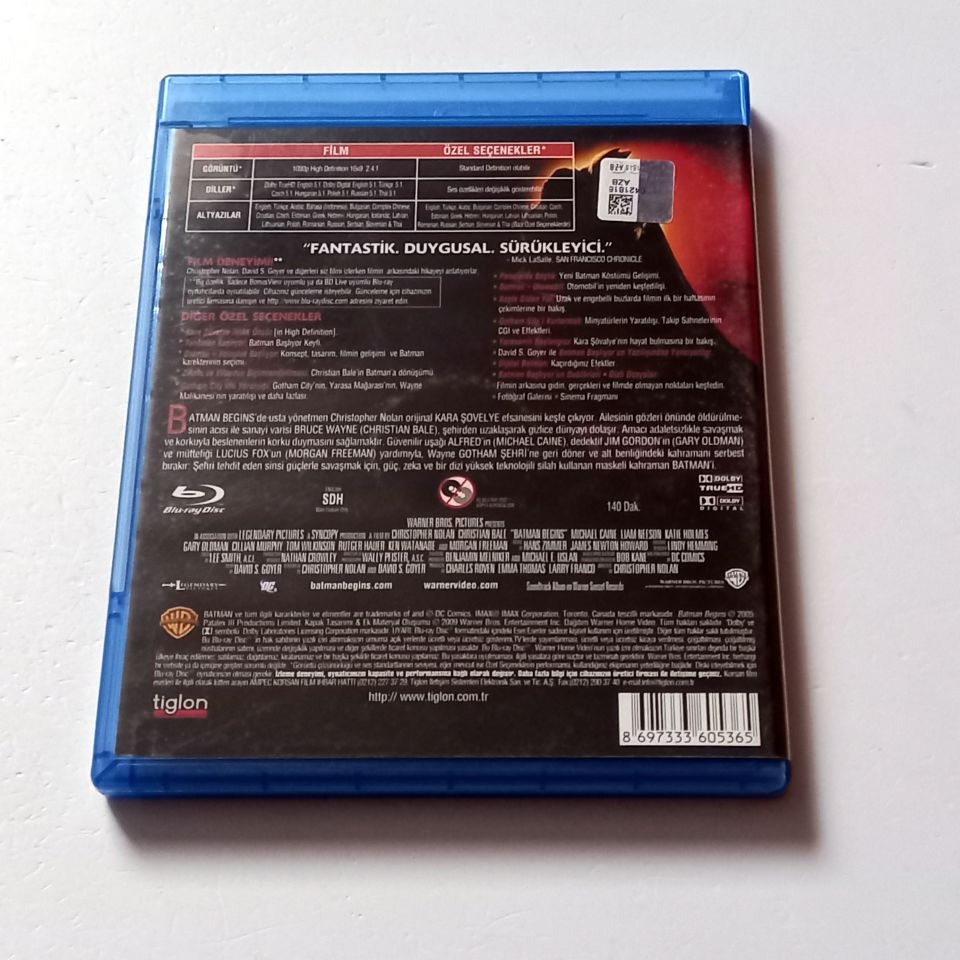 BATMAN BEGINS / BATMAN BAŞLIYOR - CHRISTIAN BALE, MICHAEL CAINE, LIAM NEESON - YÖN.: CHRISTOPHER NOLAN - BLU-RAY 2.EL