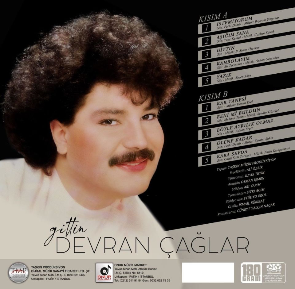 DEVRAN ÇAĞLAR - GİTTİN (1990) - LP SIFIR PLAK