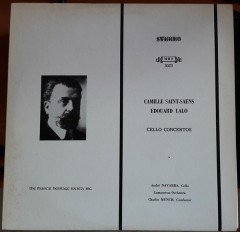 SAINT-SAENS, LALO: CELLO CONCERTOS, ANDRE NAVARRA, LAMOUREUX ORCHESTRA, CHARLES MUNCH - LP 2.EL