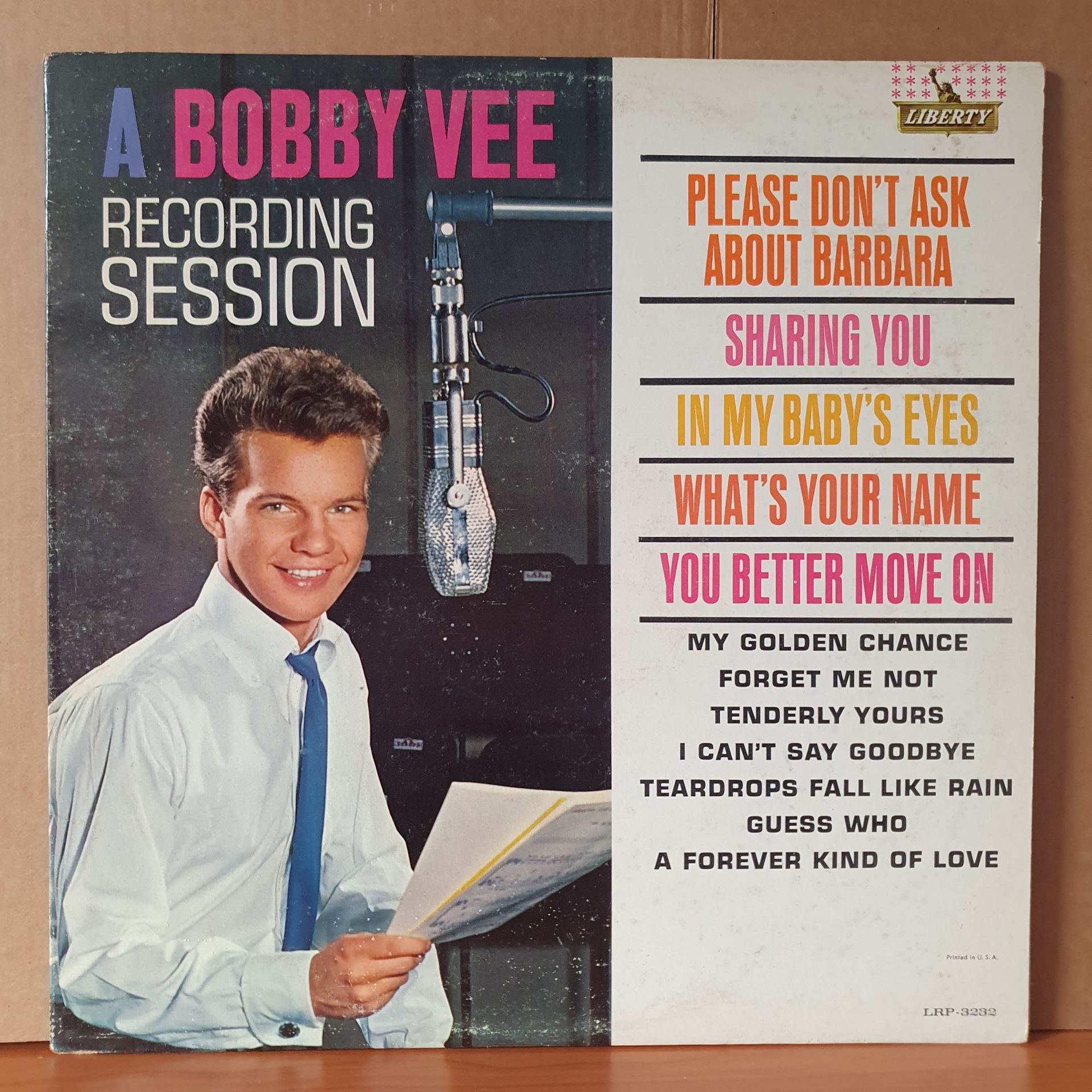 BOBBY VEE - A BOBBY VEE RECORDING SESSION (1962) - LP 2.EL PLAK