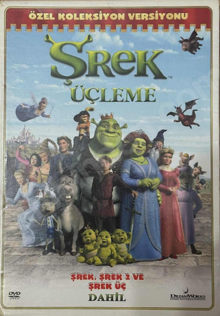 ŞREK ÜÇLEME - SHREK TRILOGY 1-2-3 - ANİMASYON - 3xDVD 2.EL