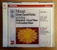 MOZART GREAT CHORAL WORKS (1993) PHILIPS CD REQUIEM GREAT MASS CORONATION MASS COLIN DAVIS 2.EL