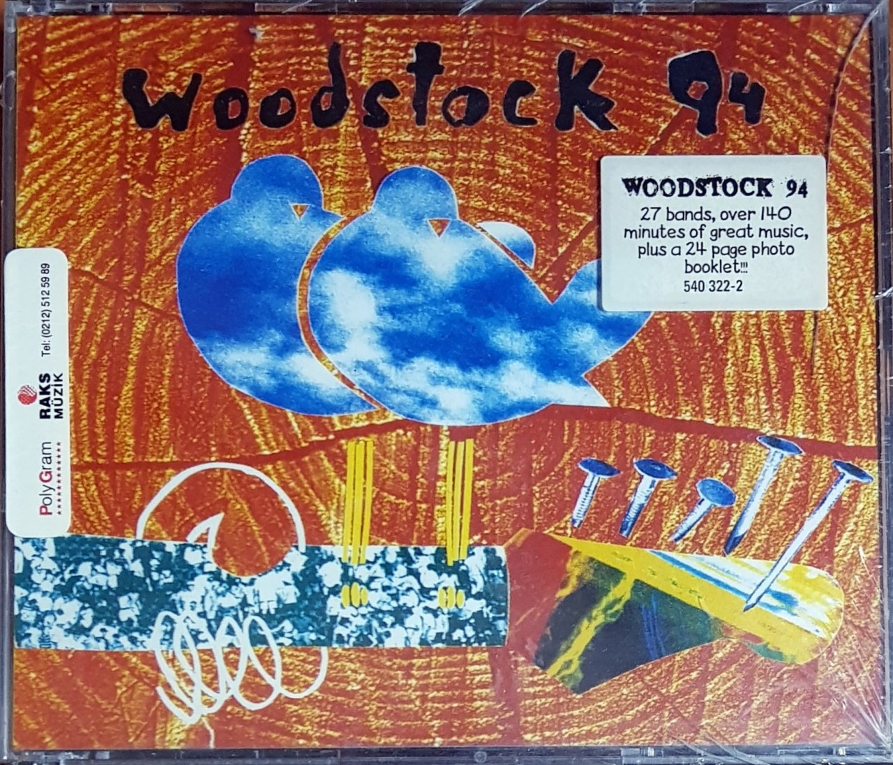 WOODSTOCK 94 / LIVE, DEL AMITRI, BLIND MELON, GREEN DAY, JAMES, METALLICA, NIN, TRAFFIC, PETER GABRIEL (1994) A&M RECORDS 2CD SIFIR