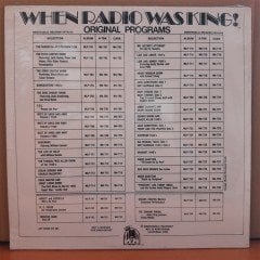WHEN RADIO WAS KING - LP DÖNEM BASKISI SIFIR PLAK