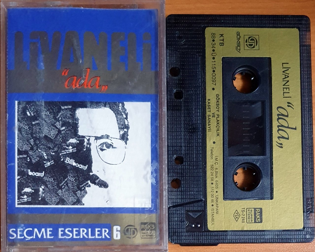 ZÜLFÜ LİVANELİ - ADA / SEÇME ESERLER 6 (1988) - KASET GÖKSOY 2.EL