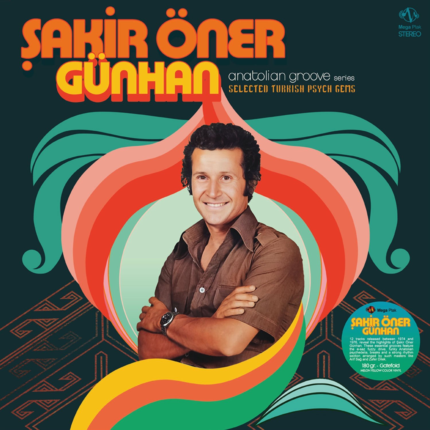 ŞAKİR ÖNER GÜNHAN - ANATOLIAN GROOVE SERIES (2024) - LP 180GR GATEFOLD SARI RENKLİ SIFIR PLAK
