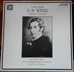 CARL MARIA VON WEBER: CLARINET CONCERTI, JANET HILTON, NEEME JARVI - LP 2.EL
