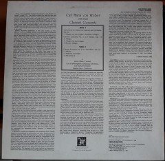 CARL MARIA VON WEBER: CLARINET CONCERTI, JANET HILTON, NEEME JARVI - LP 2.EL
