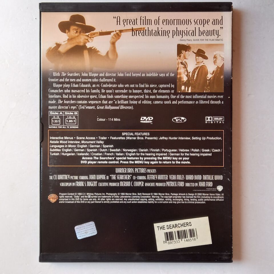 THE SEARCHERS - JOHN WAYNE - DVD SNAPCASE 2.EL