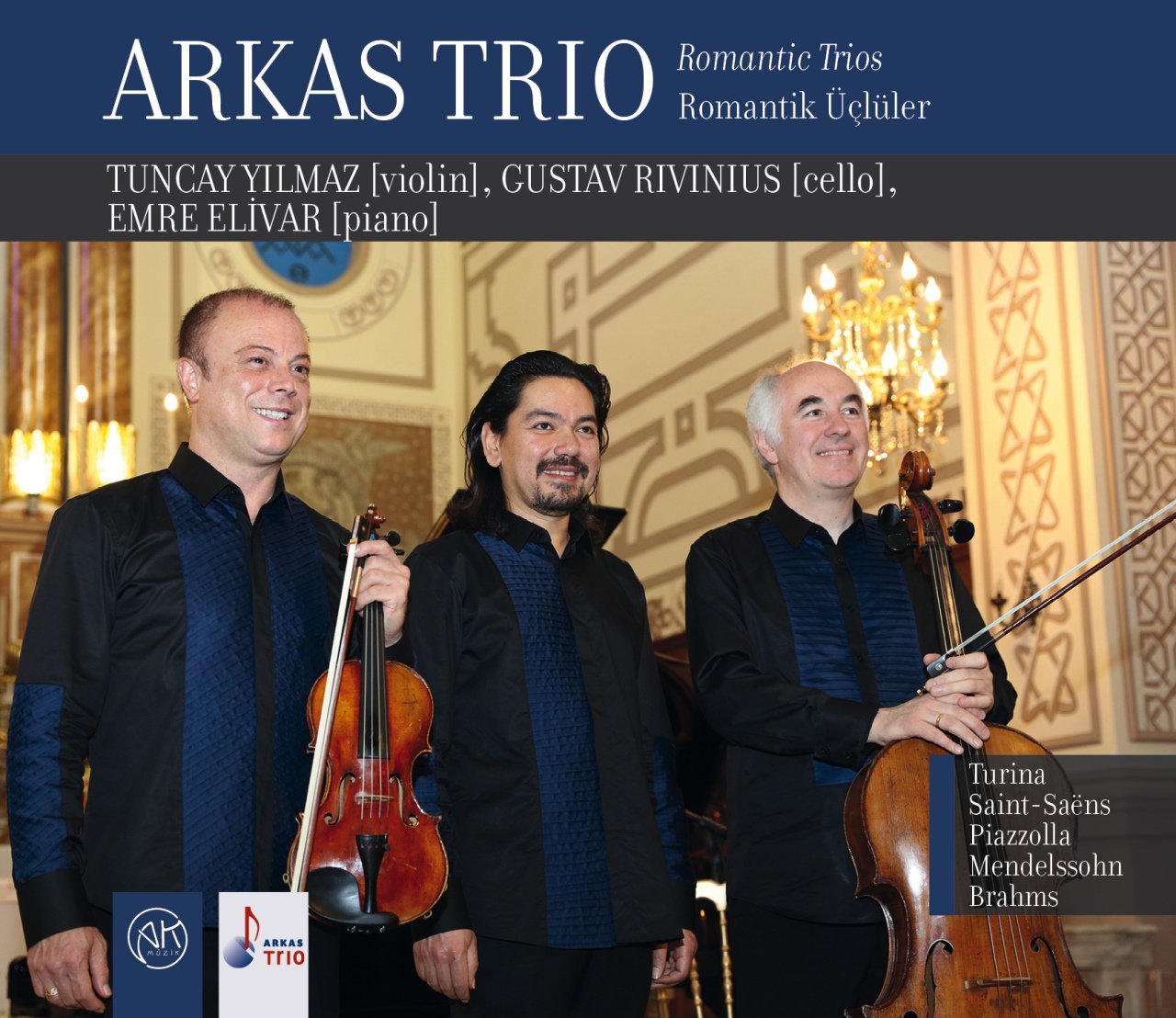ARKAS TRIO - ROMANTİK ÜÇLÜLER (TUNCAY YILMAZ, GUSTAV RİVİNİUS, EMRE ELİVAR) - 2CD SIFIR