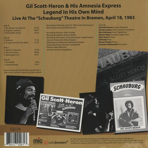 GIL SCOTT HERON - LEGEND IN HIS OWN MIND (2023) - 2LP SIFIR PLAK