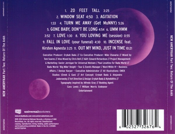 ERYKAH BADU - NEW AMERYKAH PART TWO: RETURN OF THE ANKH (2010) - CD AMBALAJINDA SIFIR