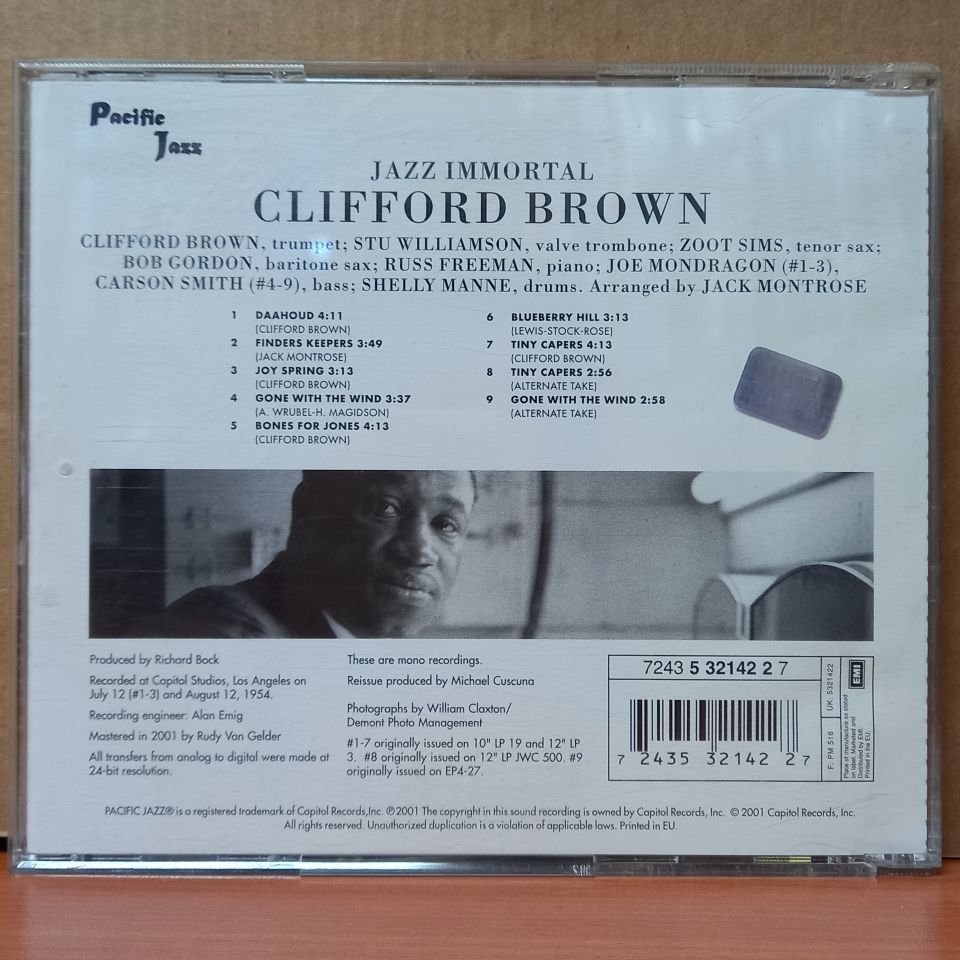 CLIFFORD BROWN FEATURING ZOOT SIMS – JAZZ IMMORTAL (2001) - CD 2.EL