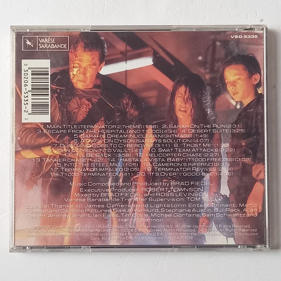 TERMINATOR 2: JUDGMENT DAY / ORIGINAL MOTION PICTURE SOUNDTRACK - BRAD FIEDEL (1991) - CD 2.EL