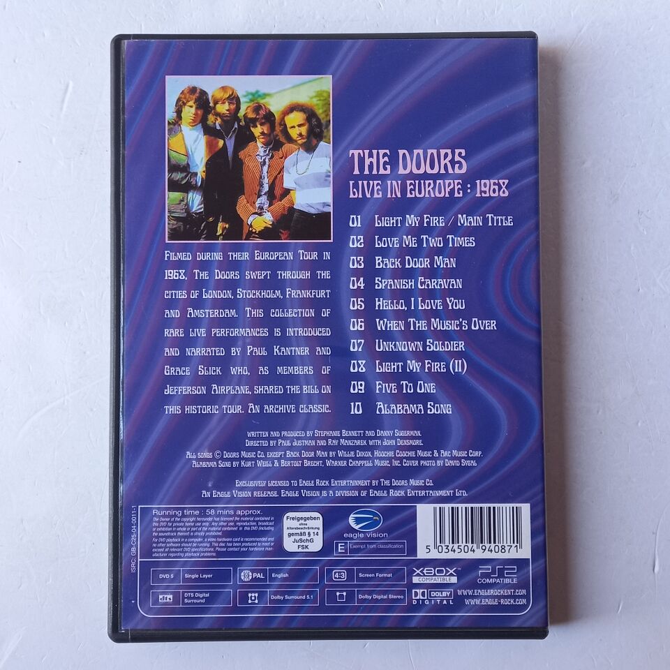 THE DOORS – LIVE IN EUROPE 1968 (2004) - DVD 2.EL