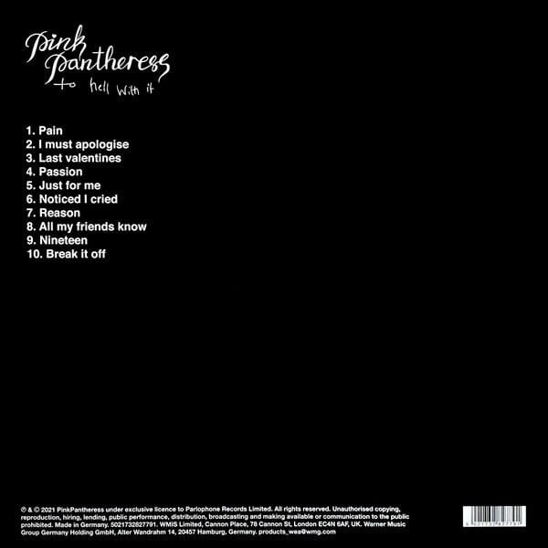 PINKPANTHERESS - TO HELL WITH IT (2021) - LP 12'' 45RPM 2025 EDITION SIFIR PLAK