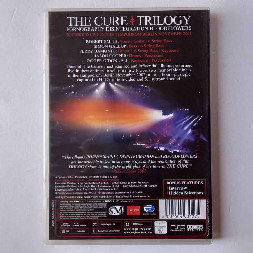 THE CURE – TRILOGY (2003) - 2DVD 2.EL
