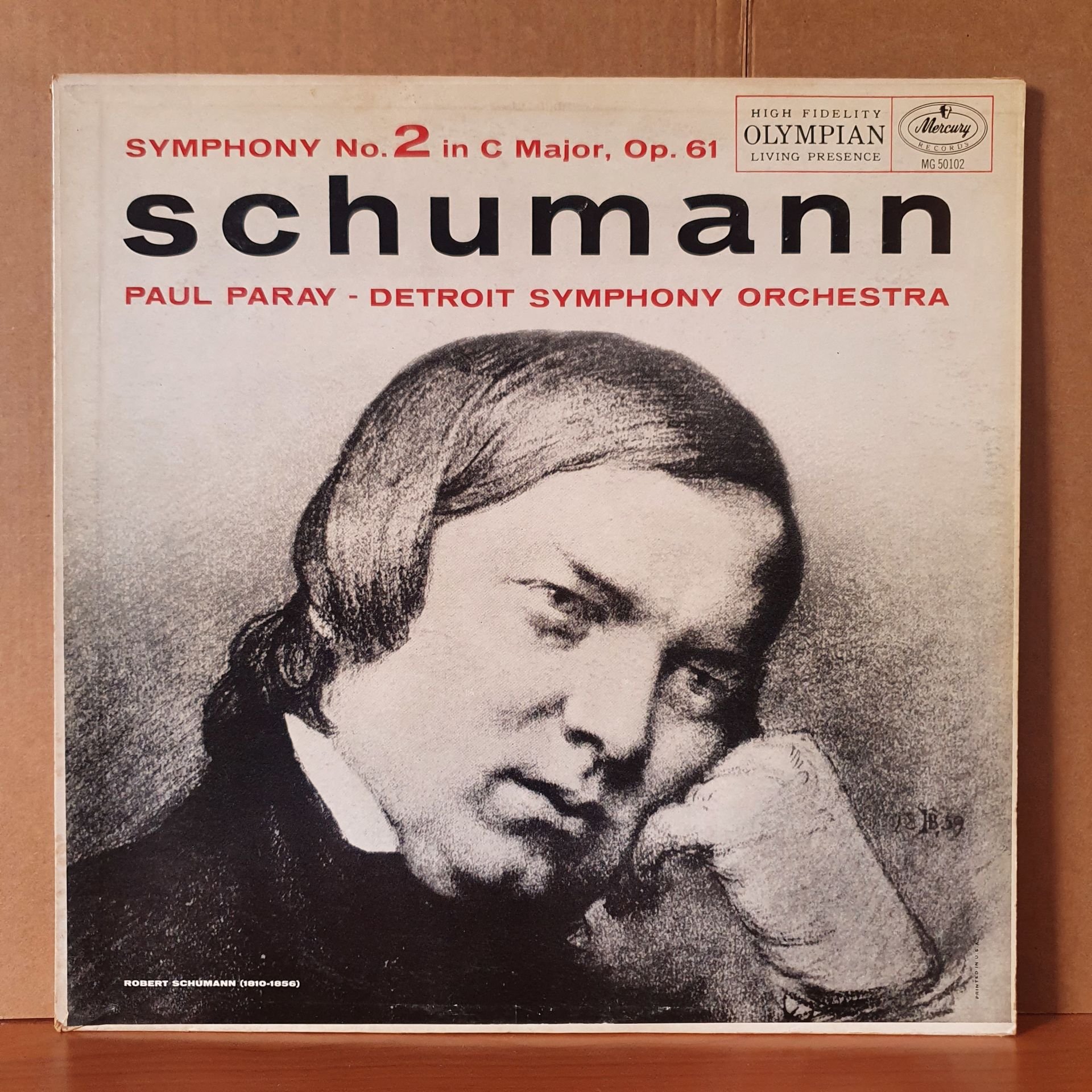 SCHUMANN: SYMPHONY NO.2 IN C MAJOR, OP. 61 / PAUR ARAY, DETROIT SYMHONY ORCHESTRA (1956) - LP 2.EL PLAK