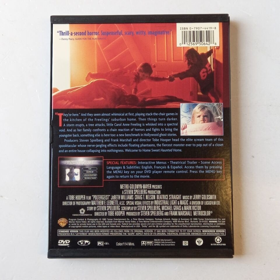 POLTERGEIST - TOBE HOOPER, CRAIG T. NELSON, JOBETH WILLIAM - DVD SNAP CASE 1.BÖLGE 2.EL