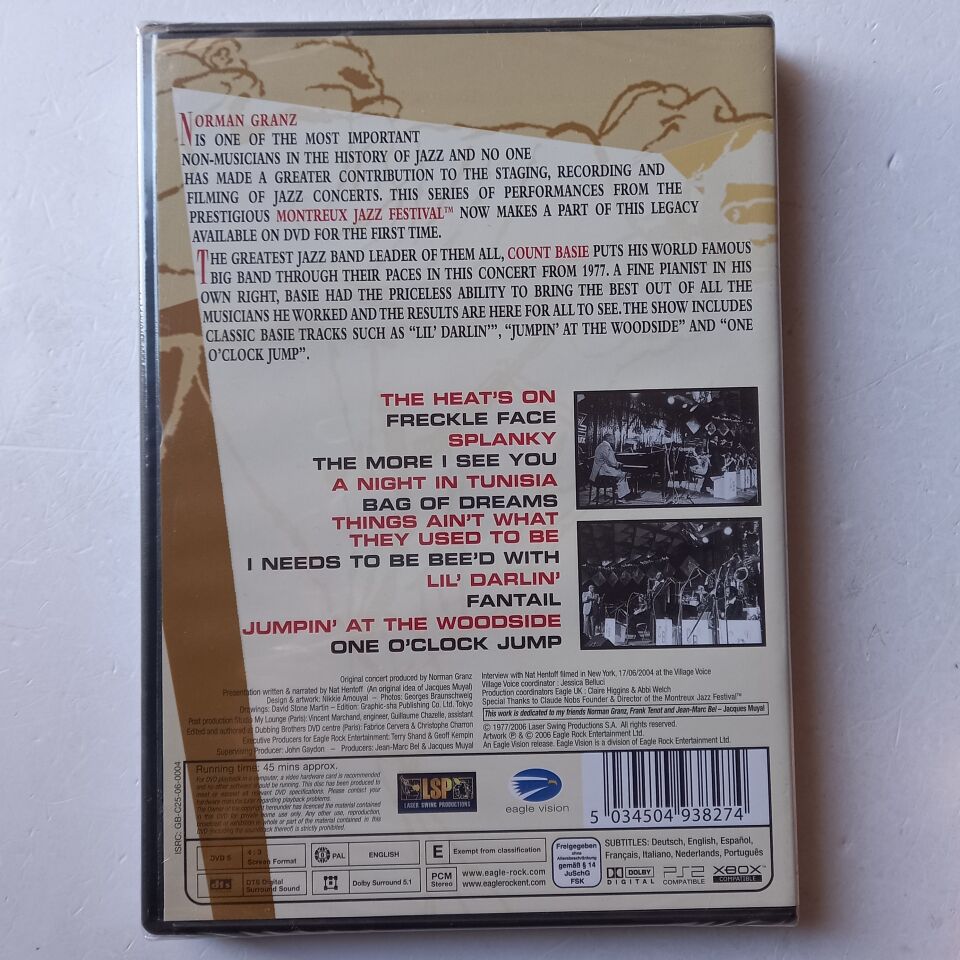 NORMAN GRANZ’ JAZZ IN MONTREUX PRESENTS COUNT BASIE BIG BAND ‘77 (2006) - DVD AMBALAJINDA SIFIR