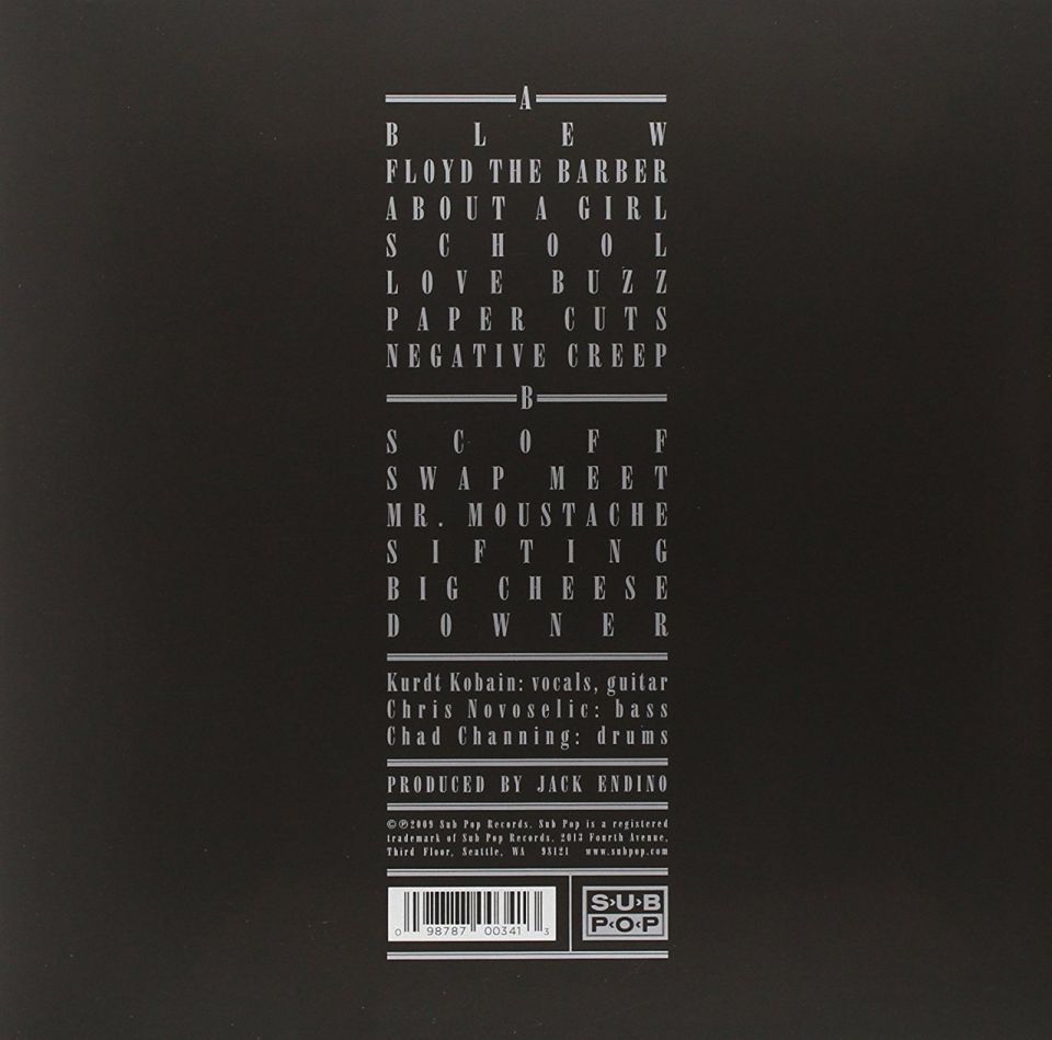 NIRVANA - BLEACH (1989) - LP 2011 EDITION REISSUE SIFIR PLAK