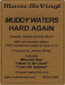 MUDDY WATERS - HARD AGAIN (1977) - LP RENKLİ MUSIC ON VINYL SIFIR PLAK