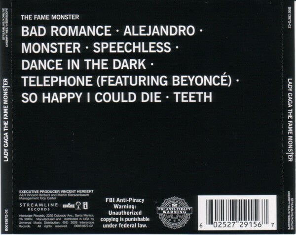 LADY GAGA - THE FAME MONSTER (2009) - CD SIFIR