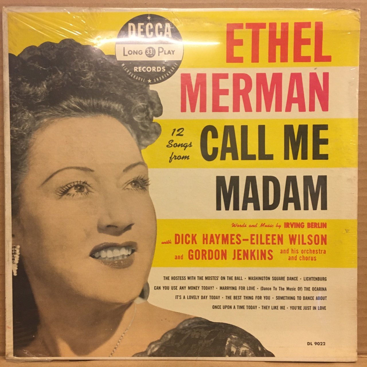 ETHEL MERMAN - 12 SONGS FROM CALL ME MADAM (1950) SIFIR PLAK