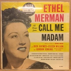 ETHEL MERMAN - 12 SONGS FROM CALL ME MADAM (1950) SIFIR PLAK