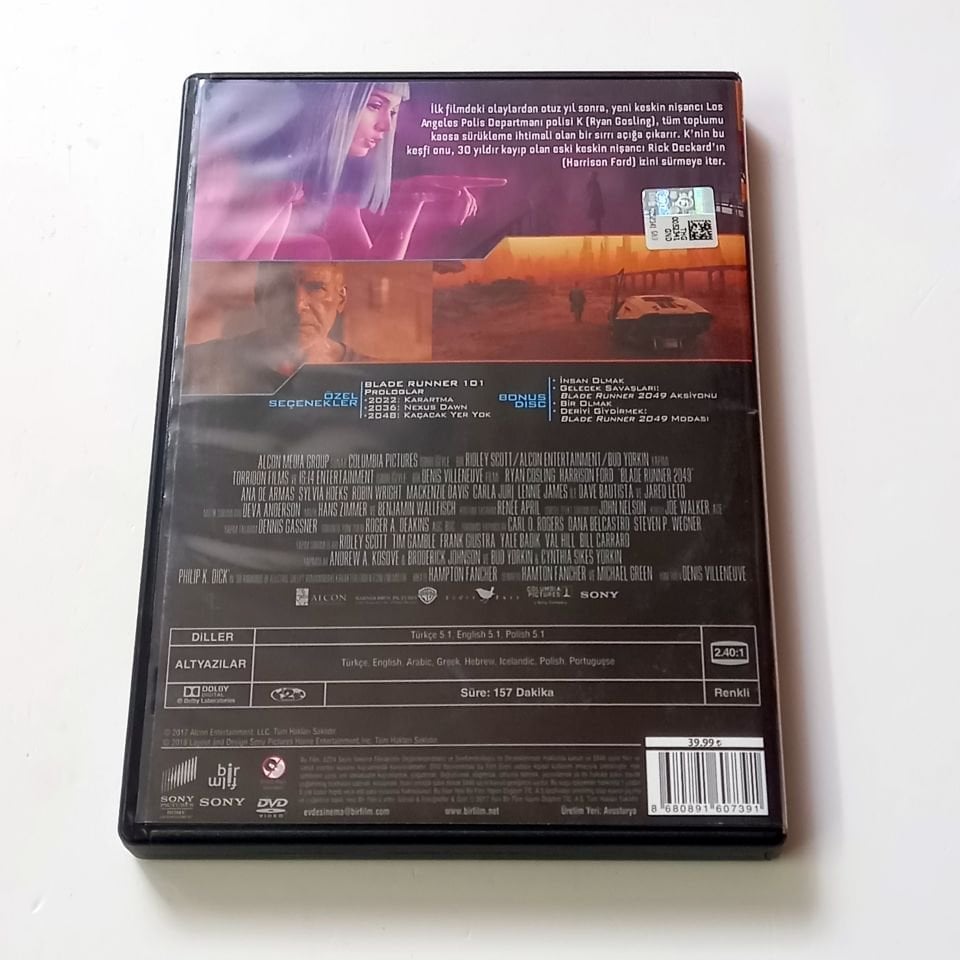 BLADE RUNNER 2049 - RYAN GOSLING, HARRISON FORD, YÖN. DENNIS VILLENEUVE  - DVD 2 DİSK ÖZEL VERSİYON 2.EL